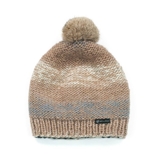 Polska czapka Happy pompom [HANDMADE] ze sklepu JK-Collection w kategorii Czapki zimowe damskie - zdjęcie 165121053