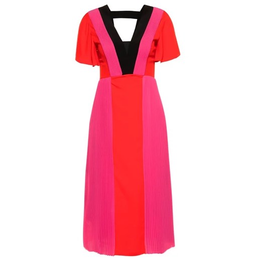KARL LAGERFELD Sukienka koktajlowa Pleated Colour Block 201W1303 Różowy Regular Karl Lagerfeld 44 okazja MODIVO