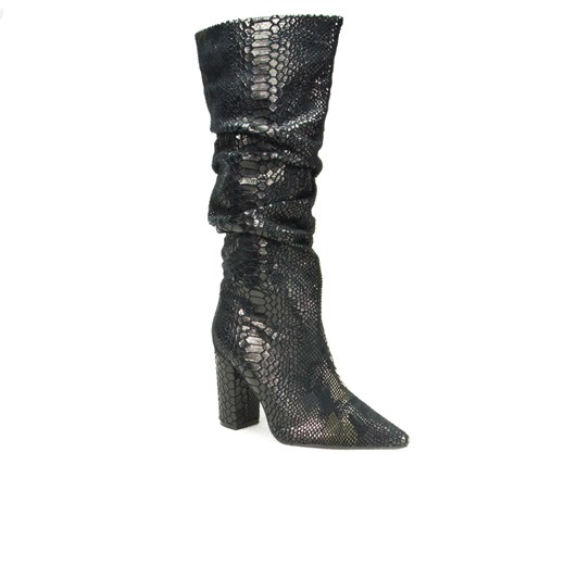 Kozaki Ideal Shoes 1960 Black ze sklepu Awis Obuwie w kategorii Kozaki damskie - zdjęcie 165146262