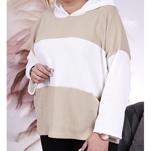 Bluza damska krótka wielokolorowa casual 