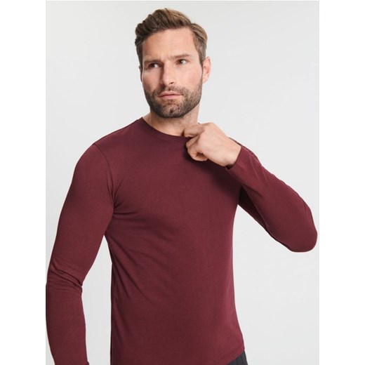 Sinsay - Koszulka z długimi rękawami - czerwony ze sklepu Sinsay w kategorii T-shirty męskie - zdjęcie 165157900