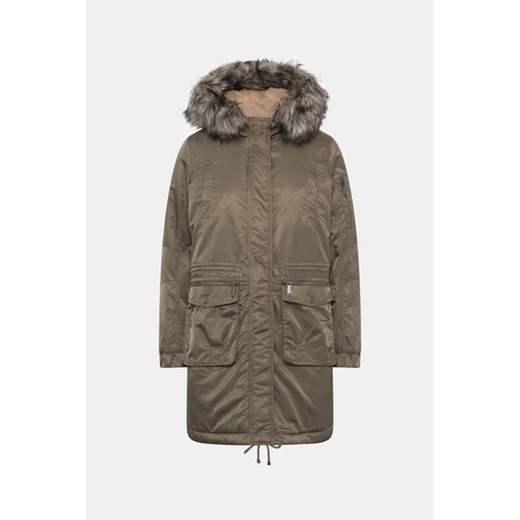 Kurtka damska BCBGMAXAZRIA z kapturem casualowa długa
