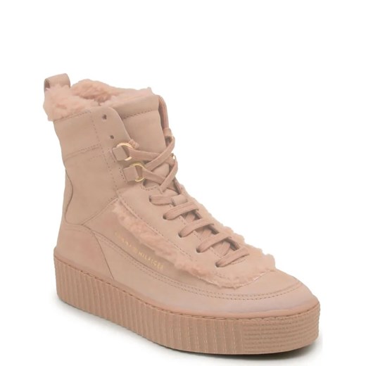 Tommy Hilfiger Skórzane sneakersy ESSENTIAL LACE UP WARMBOOTIE Tommy Hilfiger 40 okazyjna cena Gomez Fashion Store