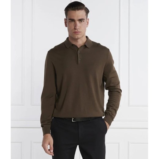 BOSS BLACK Wełniane polo | Regular Fit ze sklepu Gomez Fashion Store w kategorii T-shirty męskie - zdjęcie 165172404