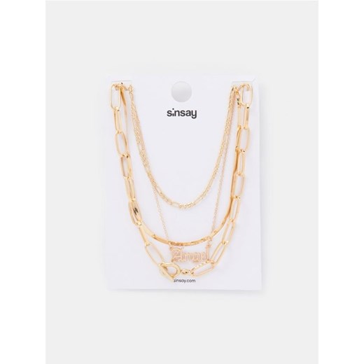Sinsay - Naszyjniki 4 pack - złoty Sinsay Jeden rozmiar Sinsay