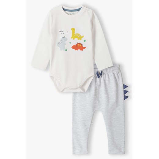 Komplet niemowlęcy Dino - body i spodnie dresowe ze sklepu 5.10.15 w kategorii Komplety niemowlęce - zdjęcie 165177970