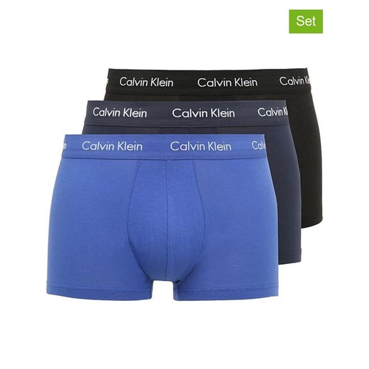 Calvin Klein Bokserki (3 pary) w kolorze granatowym, niebieskim i czarnym Calvin Klein S okazyjna cena Limango Polska