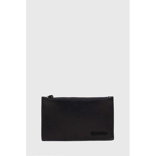 Calvin Klein portfel skórzany męski kolor czarny ze sklepu ANSWEAR.com w kategorii Portfele męskie - zdjęcie 165211230