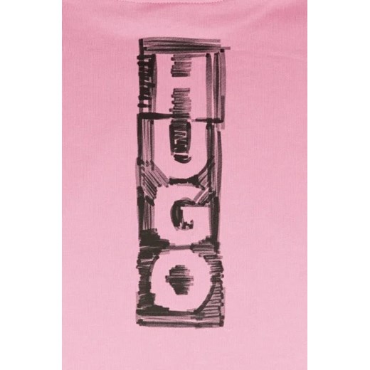 Bluza dziewczęca Hugo Kids w nadruki 
