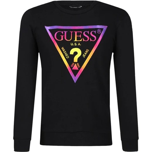 Guess bluza chłopięca bawełniana czarna jesienna