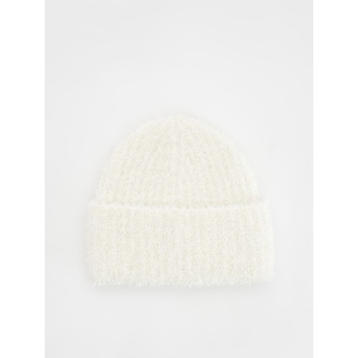 Reserved - Czapka beanie z dodatkiem wełny - złamana biel ze sklepu Reserved w kategorii Czapki zimowe damskie - zdjęcie 165228312