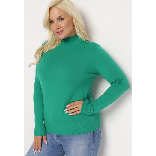 Zielony Sweter z Golfem Erimessa ze sklepu Born2be Odzież w kategorii Swetry damskie - zdjęcie 165245322