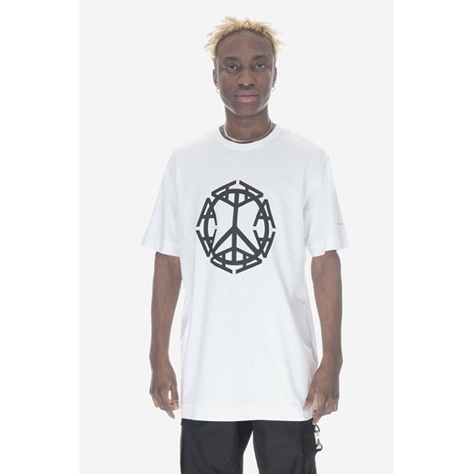 1017 ALYX 9SM t-shirt bawełniany Peace Sing kolor biały z nadrukiem AAUTS0407FA01-BLK0001 ze sklepu PRM w kategorii T-shirty męskie - zdjęcie 165288040