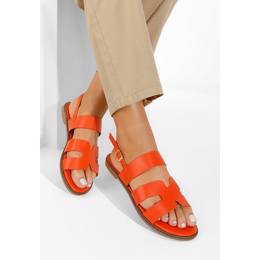 Sandały damskie pomarańczowe Zapatos casual 