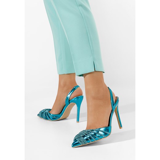 Niebieskie eleganckie szpilki Viviana ze sklepu Zapatos w kategorii Czółenka - zdjęcie 165297562