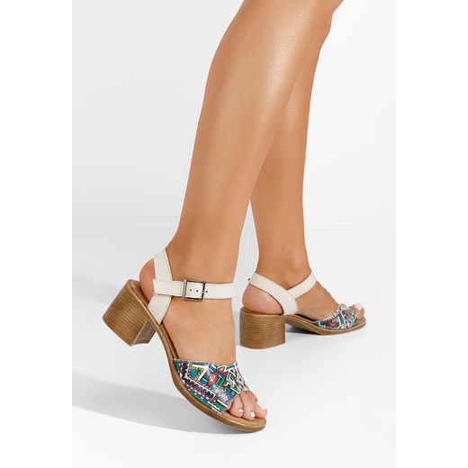 Beżowe sandały damskie skórzane Thalesia ze sklepu Zapatos w kategorii Sandały damskie - zdjęcie 165298081