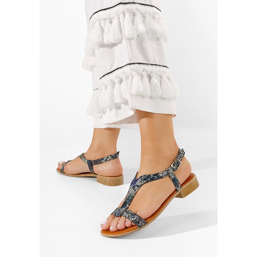 Wielokolorowy sandały damskie skórzane Nocella V4 ze sklepu Zapatos w kategorii Sandały damskie - zdjęcie 165298244