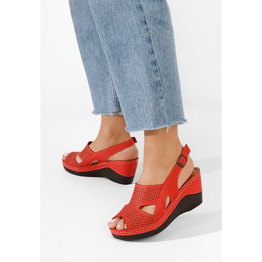 Sandały damskie Zapatos na koturnie na lato 