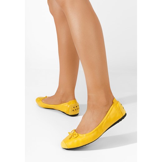 Żółte baleriny damskie Amania V2 ze sklepu Zapatos w kategorii Balerinki - zdjęcie 165298861