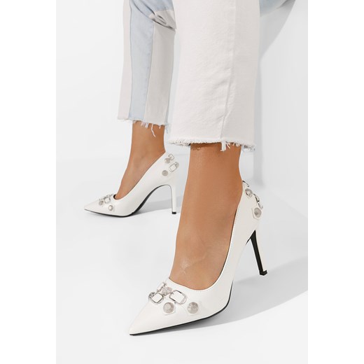 Białe szpilki Supreme ze sklepu Zapatos w kategorii Czółenka - zdjęcie 165299080