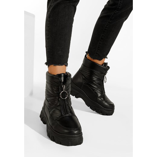 Czarne botki zimowe damskie Fergie ze sklepu Zapatos w kategorii Botki - zdjęcie 165299460