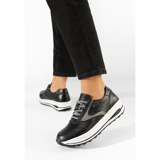 Czarne sneakersy damskie Anemona ze sklepu Zapatos w kategorii Buty sportowe damskie - zdjęcie 165299470