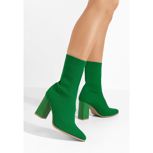 Zielone botki skarpetkowe Daisa ze sklepu Zapatos w kategorii Botki - zdjęcie 165299960