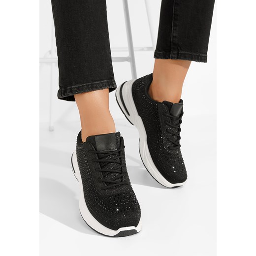 Czarne sneakersy damskie Kyana ze sklepu Zapatos w kategorii Buty sportowe damskie - zdjęcie 165300572