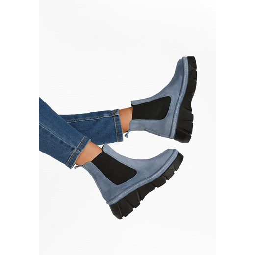 Niebieskie botki chelsea Avelyn ze sklepu Zapatos w kategorii Botki - zdjęcie 165300700