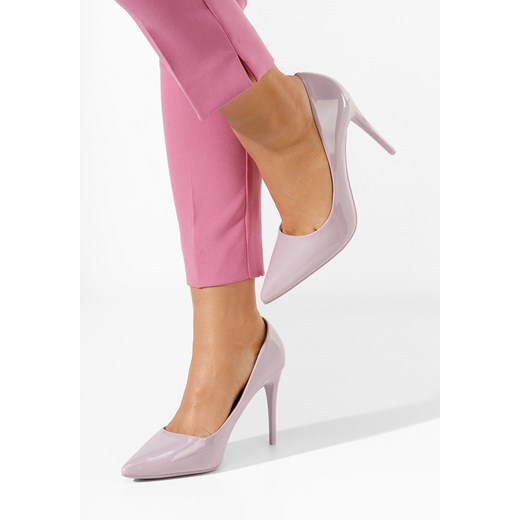 Fioletowe szpilki lakierowane Melany ze sklepu Zapatos w kategorii Czółenka - zdjęcie 165300894