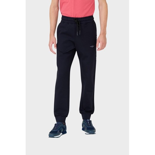 AERONAUTICA MILITARE Granatowe spodnie dresowe, Wybierz rozmiar L ze sklepu outfit.pl w kategorii Spodnie męskie - zdjęcie 165311292