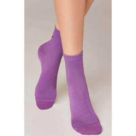 Długie skarpetki damskie liliowe Boogie night, Kolor liliowy-wzór, Rozmiar 36-37, Conte ze sklepu Intymna w kategorii Skarpetki damskie - zdjęcie 165311691