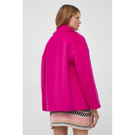 MAX&Co. płaszcz wełniany kolor różowy przejściowy oversize 40 ANSWEAR.com