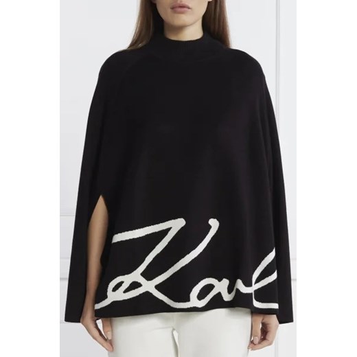Karl Lagerfeld Ponczo karl signature cape | Loose fit Karl Lagerfeld XS Gomez Fashion Store