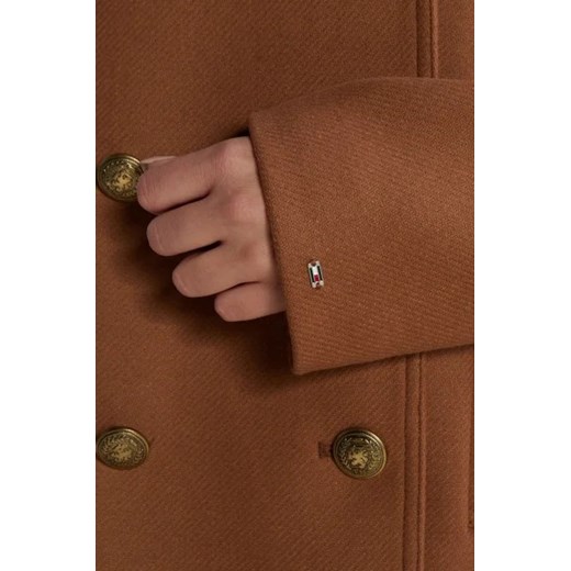 Tommy Hilfiger Wełniany płaszcz BLEND PREP CLASSIC | z dodatkiem kaszmiru Tommy Hilfiger 42 Gomez Fashion Store