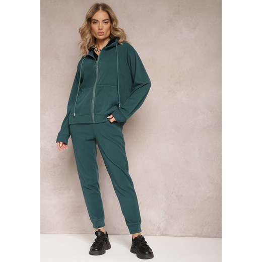 Zielony Komplet Dresowy 2-częściowy z Bluzą i Spodniami Seraphira ze sklepu Renee odzież w kategorii Dresy damskie - zdjęcie 165334473