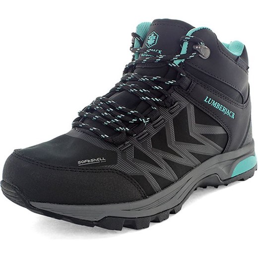 Lumberjack buty trekkingowe damskie czarne sznurowane