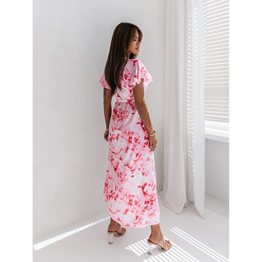 Elegancka sukienka maxi print D22 VESTIA - wzór 2 Magmac one size okazyjna cena magmac.pl