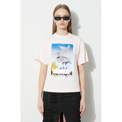 Heron Preston t-shirt bawełniany Censored Heron Ss Tee damski kolor różowy HWAA032F23JER0033037 ze sklepu PRM w kategorii Bluzki damskie - zdjęcie 165360924