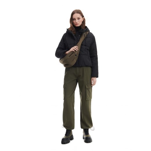 Cropp - Czarna kurtka z kapturem - czarny Cropp XL Cropp