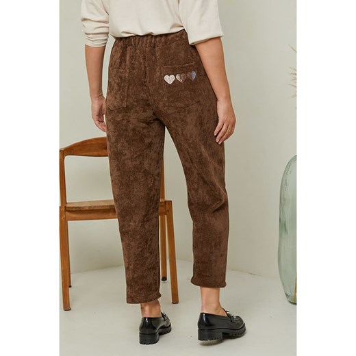 Curvy Lady Spodnie w kolorze brązowym Curvy Lady 48/50 wyprzedaż Limango Polska