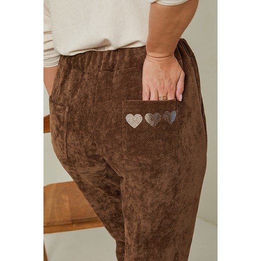 Curvy Lady Spodnie w kolorze brązowym Curvy Lady 48/50 Limango Polska okazja