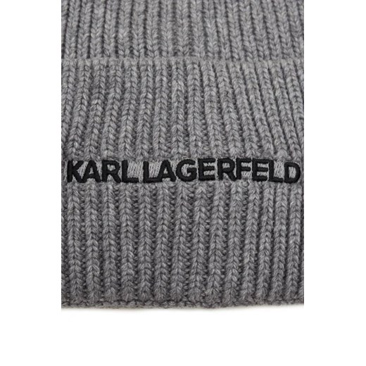 Karl Lagerfeld Czapka k/essential | z dodatkiem wełny i kaszmiru Karl Lagerfeld Uniwersalny Gomez Fashion Store