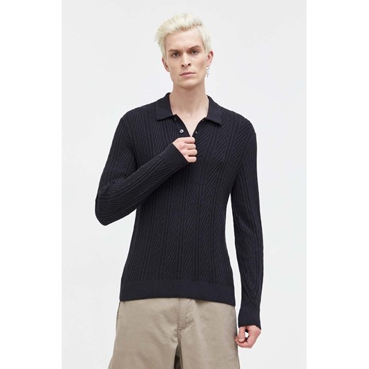 Abercrombie &amp; Fitch sweter męski kolor czarny lekki ze sklepu ANSWEAR.com w kategorii Swetry męskie - zdjęcie 165385031