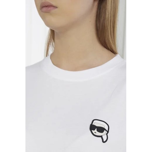 Bluzka damska Karl Lagerfeld z okrągłym dekoltem 