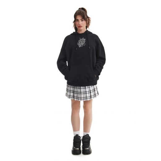 Cropp - Czarna bluza z kapturem oversize - czarny Cropp XL Cropp