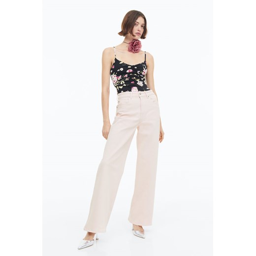 H & M - Wide High Jeans - Różowy H & M 48 H&M
