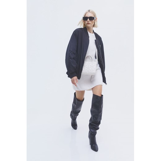 H & M - Watowana kurtka bomberka - Czarny H & M S H&M