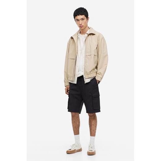 H & M - Szorty cargo do kolan Regular Fit - Czarny H & M M H&M