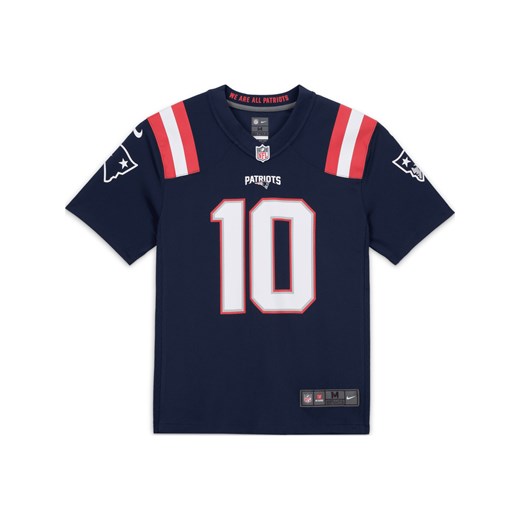 Koszulka do futbolu amerykańskiego dla dużych dzieci NFL New England Patriots (Mac Jones) - Niebieski ze sklepu Nike poland w kategorii T-shirty chłopięce - zdjęcie 165398610